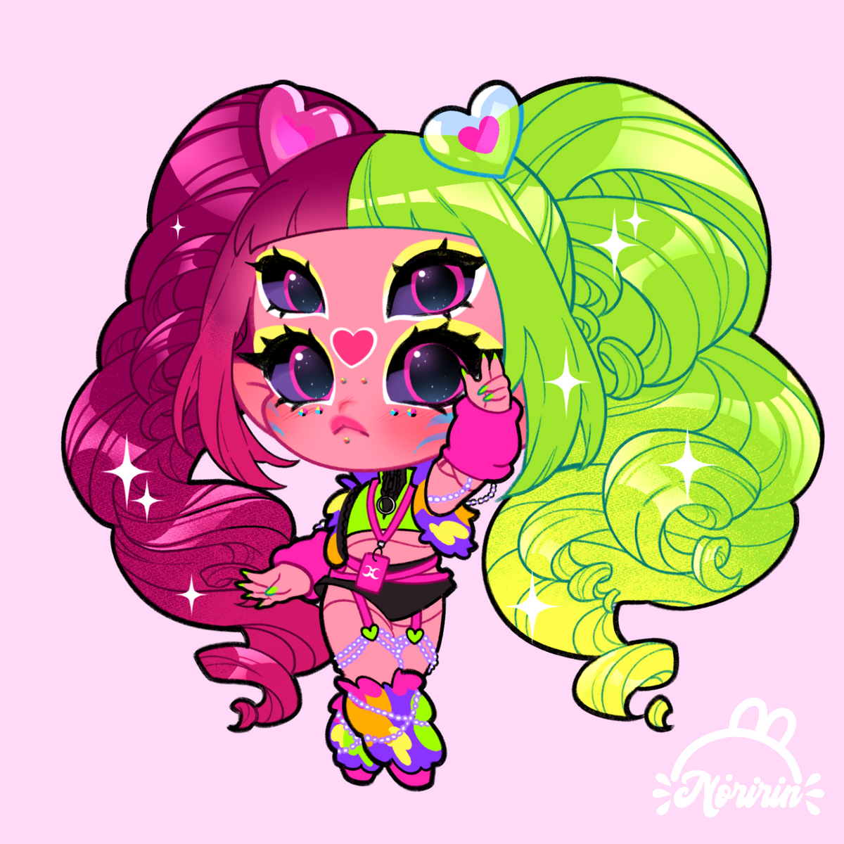 NOVA and MEEKO Sticker MoonlightJewelDolls